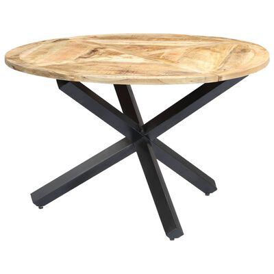 vidaXL Mesa de jantar redonda 120x76 cm madeira de mangueira maciça