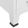 vidaXL Roupeiro industrial 67x35x107 cm a&ccedil;o branco