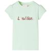 T-shirt de manga curta para crian&ccedil;a verde-suave 104
