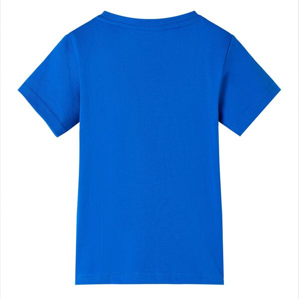 T-shirt infantil azul brilhante 92
