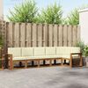 vidaXL Conjunto de Sof&aacute;s para Exterior 6 pcs Natural e Creme