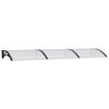 vidaXL Toldo para porta 300x75 cm policarbonato preto/transparente