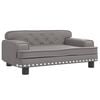 vidaXL Cama para c&atilde;es 70x45x30 cm couro artificial cinzento