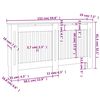 vidaXL Cobertura de radiador 152x19x81,5 cm MDF