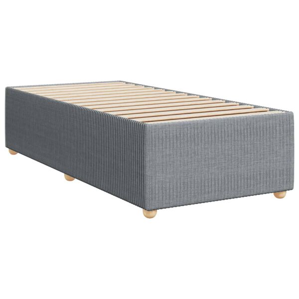 vidaXL Estrutura de cama sem colchão 90x200 cm tecido cinzento-claro