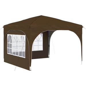 vidaXL Tenda de Festa Pop-up 290 x 290 x 245 cm Cinzento-acastanhado