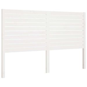 vidaXL Cabeceira de cama 166x4x100 cm pinho maci&ccedil;o branco