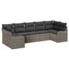 vidaXL Conjunto de Sof&aacute; de Jardim Cinzeto vime PE