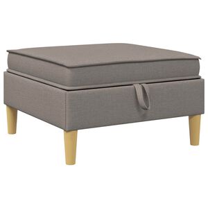 vidaXL Puff com Armazenamento Cinzento-acastanhado 70 x 70 x 40 cm
