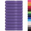 vidaXL Toalhas FROGN 10 pcs 100x200 cm 360 g/m&sup2; roxo
