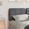 vidaXL Cabeceira estofada com cabeceira Marrom e Cinza Claro 140 cm