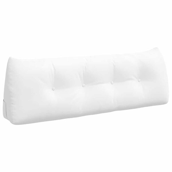 vidaXL Travesseiro para Costas Branco 140 x 24 x 50 cm tecido