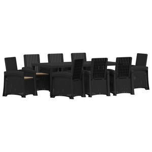 vidaXL Conjunto de Jantar para Jardim 9 unid. PP