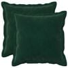 vidaXL Almofada com travesseiro HOUTEN 2 unid. Verde-Escuro Veludo