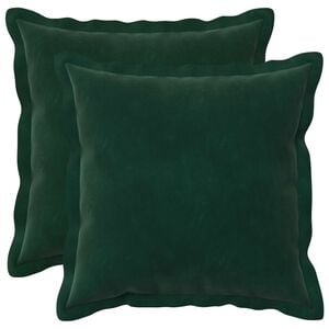 vidaXL Almofada com travesseiro HOUTEN 2 unid. Verde-Escuro Veludo