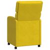 vidaXL Cadeiras de Jantar com Rodas 2 pcs Amarelo 58 x 65 x 98 cm