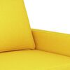 vidaXL Sofá de 2 lugares 140 cm tecido amarelo-claro
