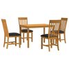 vidaXL Conjunto de sala de jantar 5 unid. Preto