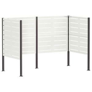 vidaXL Tela para Lixeira 167 x 85 x 113 cm A&ccedil;o Branco