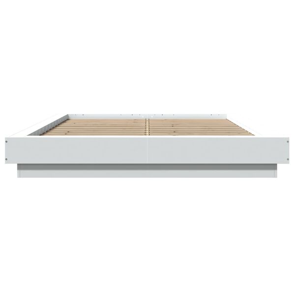 vidaXL Estrutura de cama 120x200 cm derivados de madeira branco