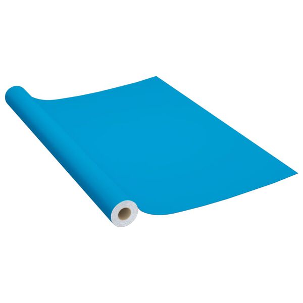 vidaXL Autocolante para m&oacute;veis 500x90 cm PVC azul-ciano