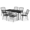 vidaXL 7 pcs conjunto de jantar para jardim a&ccedil;o antracite