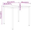 vidaXL Mesa de jantar Natural 80 x 80 x 75 cm