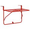 vidaXL Mesa para varanda 60x40 cm a&ccedil;o vermelho