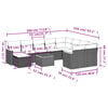 vidaXL 11 pcs conjunto sof&aacute;s de jardim c/ almofad&otilde;es vime PE bege