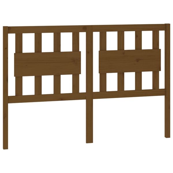 vidaXL Cabeceira de cama 145,5x4x100 cm pinho maciço castanho mel