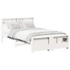 vidaXL Estrutura da Cama Branco 140 x 190 cm Madeira de pinho maci&ccedil;o