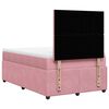 vidaXL Cama boxspring com colch&atilde;o 120x200 cm veludo rosa