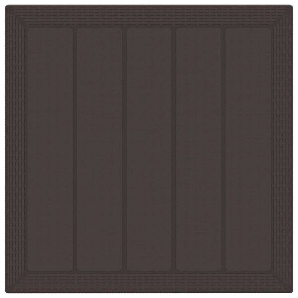 vidaXL Conjunto de Jantar para Jardim 5 pcs Castanho Polipropileno