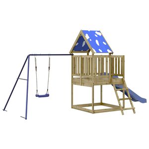 vidaXL Conjunto de brincar para exterior madeira de pinho impregnada