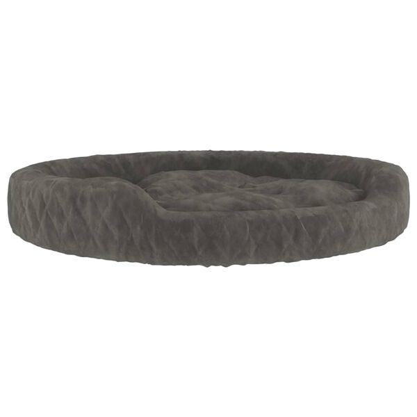 vidaXL Cama para c&atilde;es 90x70x23 cm pel&uacute;cia cinzento
