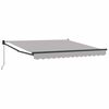 vidaXL Toldo retr&aacute;til Cinzento-claro 350 x 250 cm Poli&eacute;ster e Alum&iacute;nio