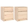 vidaXL Mesas de cabeceira 2 pcs 40x31x50 cm madeira de pinho maci&ccedil;a