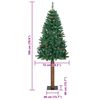 vidaXL &Aacute;rvore de Natal Slim com 300 LEDs com suporte Verde 180 cm