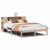 vidaXL Cama com estante sem colch&atilde;o 135x190 cm pinho maci&ccedil;o