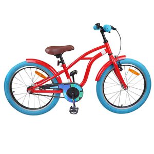 vidaXL Bicicleta Infantil 20 Polegadas para 6-11 Anos Vermelho