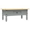 vidaXL Mesa de centro Corona pinho mexicano 100x55x44 cm cinzento