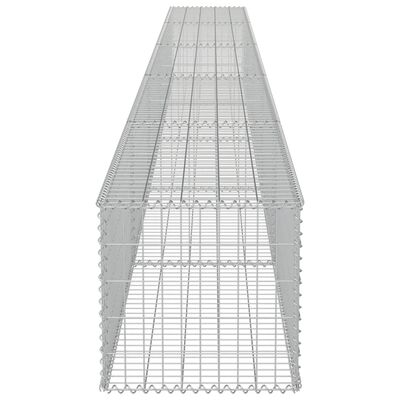 vidaXL Muro gabião com tampas aço galvanizado 600x50x50 cm