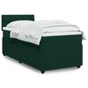 vidaXL Cama com molas/colch&atilde;o 90x190 cm veludo verde-escuro