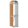 vidaXL Suporte de lenha 40x45x170 cm a&ccedil;o galvanizado aspeto de madeira