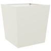 vidaXL Vaso/floreira de jardim 50x50x50 cm a&ccedil;o branco