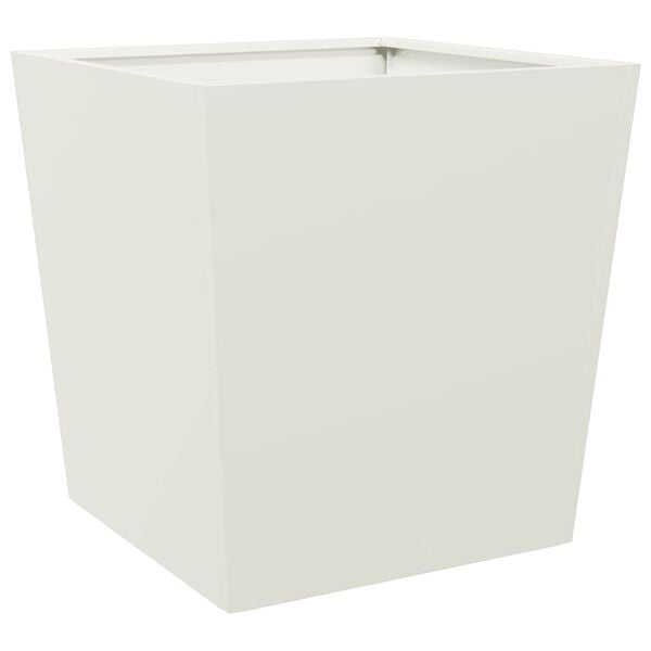 vidaXL Vaso/floreira de jardim 50x50x50 cm a&ccedil;o branco