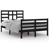 vidaXL Estrutura de cama 120x200 cm madeira maci&ccedil;a preto