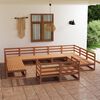 vidaXL 11 pcs conjunto lounge de jardim pinho maci&ccedil;o