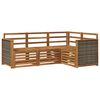vidaXL Conjunto de Sof&aacute;s para Exterior 4 unid. Poli&eacute;ster