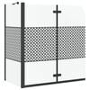 vidaXL Cerca de Banho Geom&eacute;trico Manual Preto 120 x 67 x 129 cm